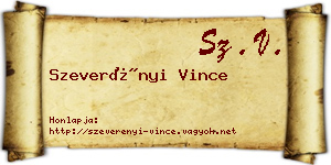 Szeverényi Vince névjegykártya