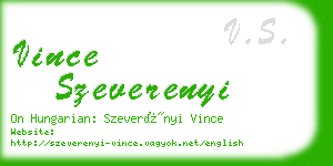 vince szeverenyi business card